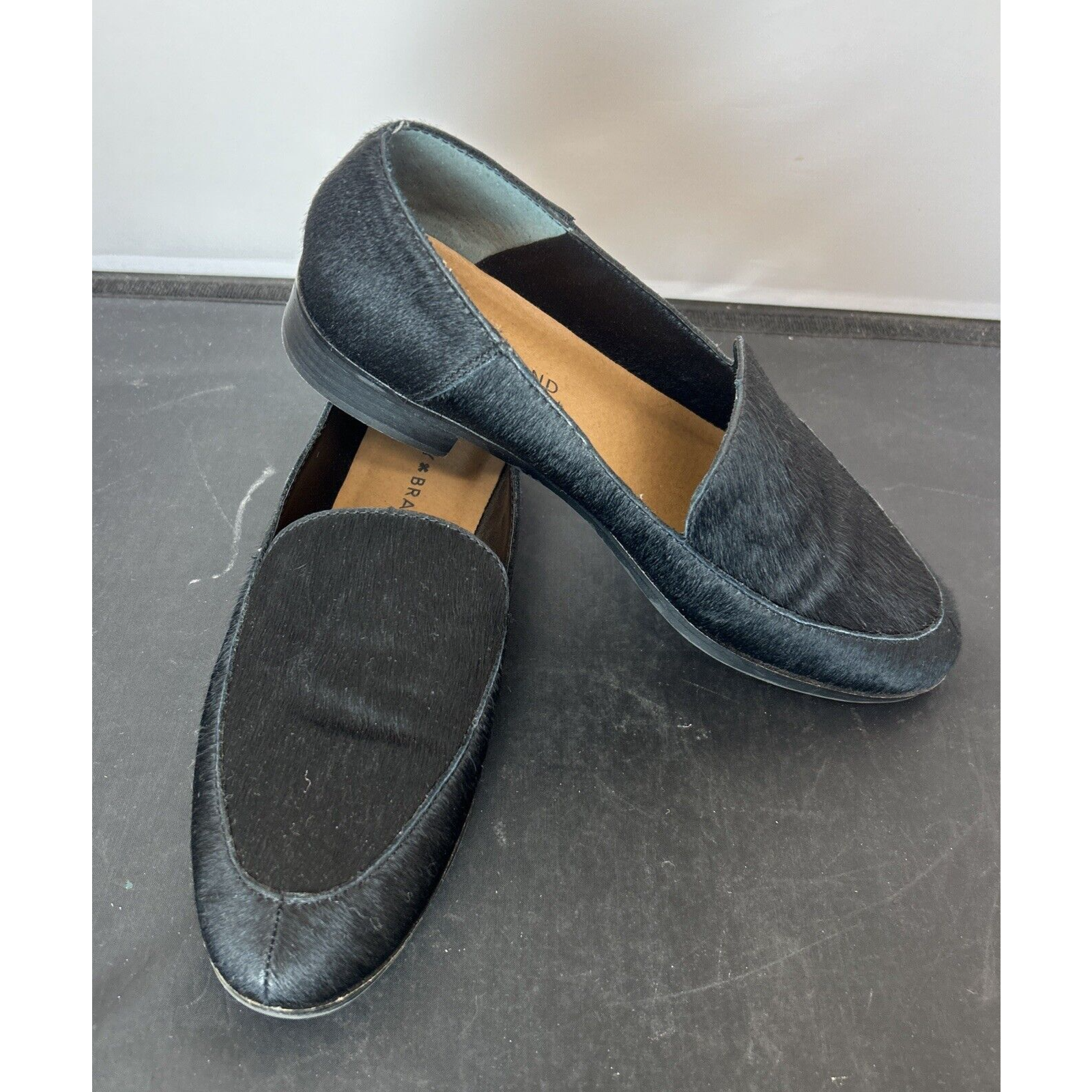 Lucky Brand Cow Hair Black Loafers 8539 Camdyn Fs Benefits Charity